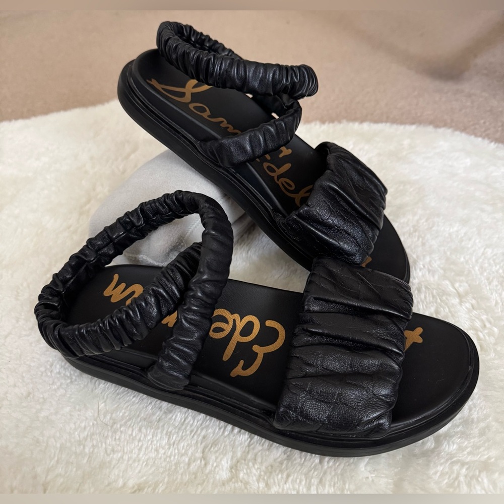 Sam Edelman Womens Velma Black Leather
Ankle Strap Sandals Size 7